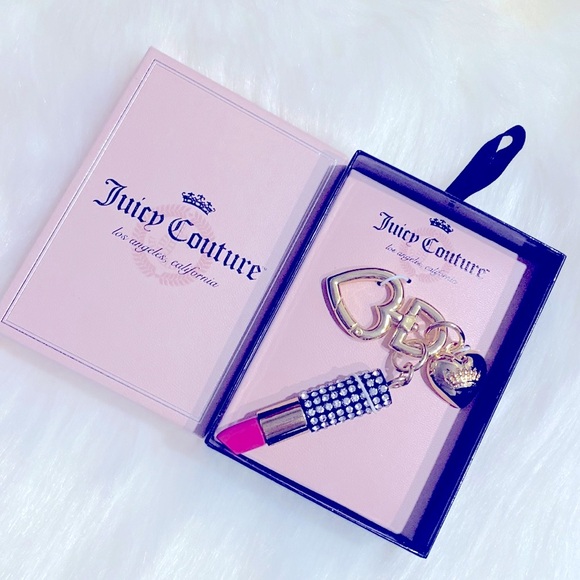 🩷PRICE IS FIRM🩷Juicy Couture Rhinestones Lipstick Key Chain NWT HTF Y2K Vintage - Picture 5 of 8
